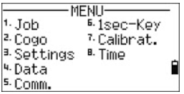 menu job total station nikon